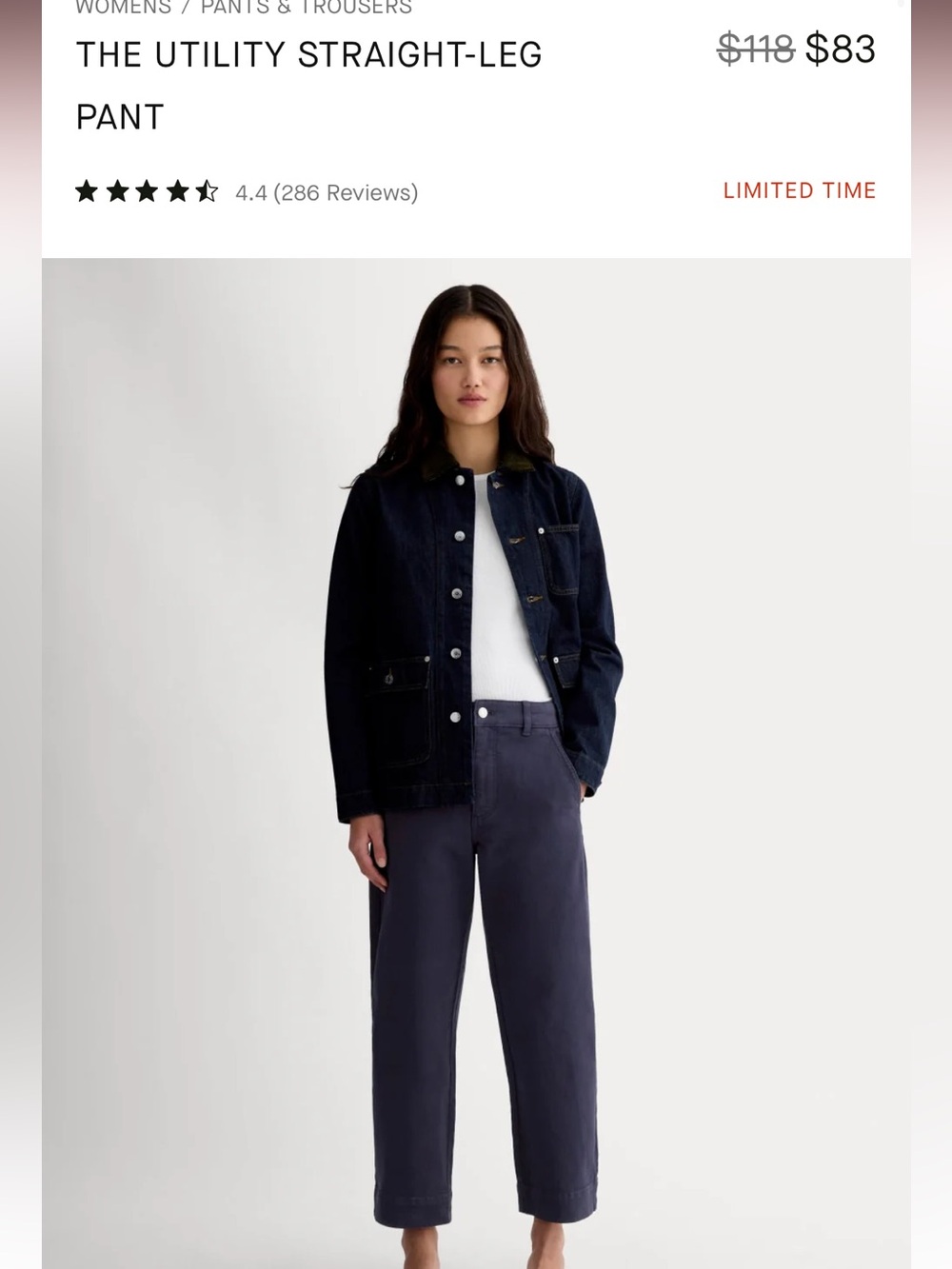 Everlane THE UTILITY STRAIGHT-LEG PANT